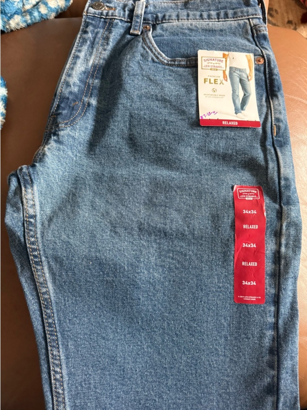 Signature by Levi Strauss Straight Leg Blue Jeans - Relaxed Fit